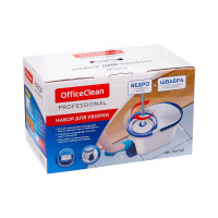 Набор для уборки OfficeClean Professional ведро 5 л с отжимом и педалью, швабра с круглой насадкой 266768