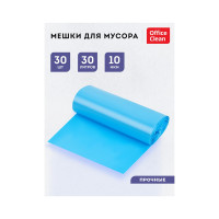Мешки для мусора прочные (30 л; 50х60 см; 10 мкм; 30 шт; ПНД; синие; в рулоне) OfficeClean 228593
