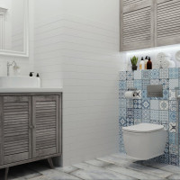 Безободковый подвесной унитаз Lavinia Boho Bell Pro в наборе 2 в 1 3301002R