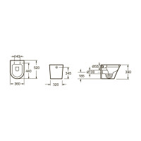 Приставной унитаз Lavinia Boho Biore 33040040