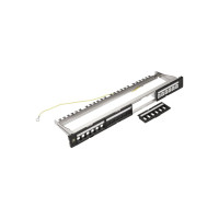 Модульная панель LANMASTER 19, экранированная, на 4 вставки, 1U LAN-FRM-PP-STP/1U