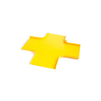 Крышка Х-соединителя оптического лотка LANMASTER 120 мм, желтая LAN-OT120-XTC