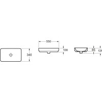 Накладная раковина для ванной Lavinia Boho Bathroom Sink Slim 33311004