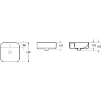 Накладная раковина для ванной Lavinia Boho Bathroom Sink Slim 33311007