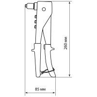 Заклепочник ручной TDM ELECTRIC ЗР-02, 2.4, 3.2, 4.0, 4.8 мм SQ1037-0102