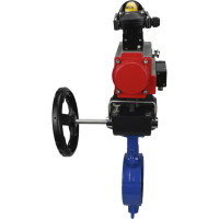 Затвор DN.ru WCB-316L-NBR Ду40 Ру16 с пневмоприводом, пневмораспределителем, БКВ, дублером D050-00311