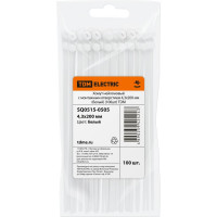 Нейлоновый хомут с монтажным отверстием TDM ELECTRIC 4,3х200 мм, белый, 100 шт. SQ0515-0505