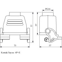 Пустой корпус Emas верхний ввод, 2 фиксатора EBM06GU32