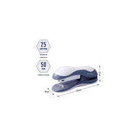 Степлер BERLINGO Office Soft №24/6, 26/6 до 25 листов, пластиковый корпус, белый H25002