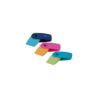 Прямоугольный ластик Faber-Castell Sleeve Mini 54х25х13 мм, пластиковый футляр, ассорти тренд цвета 182445