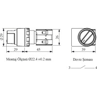 Переключатель Emas 1НО KB34S2