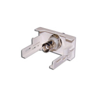 Розетка LANMASTER Mosaic 22.5x45, с BNC-адаптером BC-009, белая, LAN-WA-LP-BNC-WH