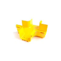 Х-соединитель оптического лотка LANMASTER 120 мм, желтый LAN-OT120-XT