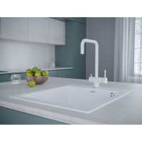 Смеситель для кухни под фильтр Paulmark Wetter We213030-431, белый матовый
