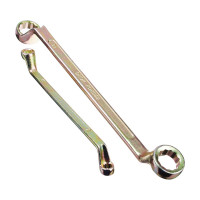 Набор накидных ключей ЕРМАК 8 предметов, 8x10 - 19x22мм, желтый цинк, пластик холдер 736-076