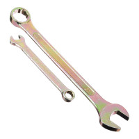 Набор рожково-накидных ключей ЕРМАК 6 предметов, 8-17мм, желтый цинк 736-078