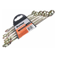 Набор рожково-накидных ключей ЕРМАК 6 предметов, 8-17мм, желтый цинк 736-078