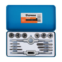 Набор метчиков и плашек ЕРМАК 14 предметов М3-М10 657-002