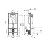 Скрытая система инсталляции для сухой установки Alcadrain AM101/1120-0001 00066885