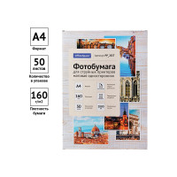 Матовая односторонняя фотобумага для струйных принтеров Office Space А4 160 г/м2 50 листов PP_2837