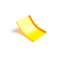 Крышка внешнего изгиба оптического лотка LANMASTER 45, 120 мм, желтая LAN-OT120-EC45C