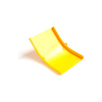 Крышка внешнего изгиба оптического лотка LANMASTER 45, 240 мм, желтая LAN-OT240-EC45C