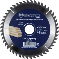 Диск пильный твердосплавный Basis (200х32/30/25.4 мм; 48 зубов) MONOGRAM 086-877