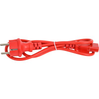Шнур питания LANMASTER C13-Schuko, 3х0.75, 220В, 10А, красный, 1 м LAN-PP13/SH-1.0-RD