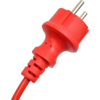 Шнур питания LANMASTER C13-Schuko, 3х0.75, 220В, 10А, красный, 1 м LAN-PP13/SH-1.0-RD