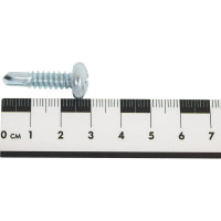 Саморез ZAMETAL 6,3x25 со сверлом и полусфер. головкой, DIN 7504N, оц., уп. 250 шт. ZA082112