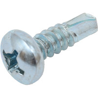 Саморез ZAMETAL 5,5x19 со сверлом и полусфер. головкой, DIN 7504N, оц., уп. 500 шт. ZA082020