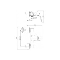 Смеситель для душа Cersanit FLAVIS 63036
