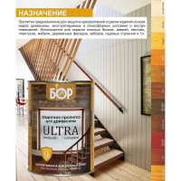 Защитная пропитка для дерева Бор Ultra для наружных работ, ольха 2,7 кг 4690417079681