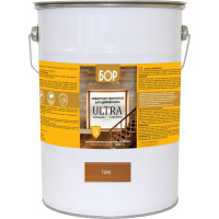 Защитная пропитка для дерева Бор Ultra для наружных работ, тик 8 кг 4690417079636