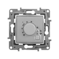Терморегулятор для тёплого пола Legrand Etika с внешним датчиком в комплекте 16А 230В алюминий 672430