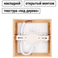 Светильник TDM ELECTRIC светодиодный потолочный накладной квадрат "Даунлайт" СПО (сосна) 6 Вт 120х120х32 мм 3000К SQ0329-0418