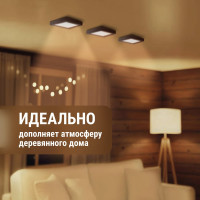 Светильник TDM ELECTRIC светодиодный потолочный накладной квадрат "Даунлайт" СПО (венге) 18 Вт 225х225х32 мм 3000К SQ0329-0422