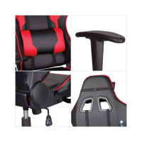 Игровое кресло Helmi HL-G01 Victory искусственная кожа, черная/красная, 2 подушки 279715