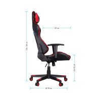 Игровое кресло Helmi HL-G01 Victory искусственная кожа, черная/красная, 2 подушки 279715