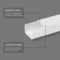 Кабель-канал TDM ELECTRIC белый 25х16, 2 метра, упаковка 40 штук SQ0402-0005