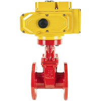 Задвижка клиновая DN.ru 30ч939р Ду65 Ру16 с электроприводом MT-50 220В, цвет - красный D040-00721