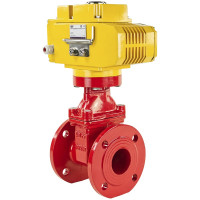 Задвижка клиновая DN.ru 30ч939р Ду65 Ру16 с электроприводом MT-50 220В, цвет - красный D040-00721