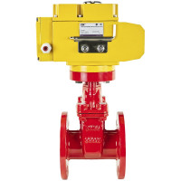 Задвижка клиновая DN.ru 30ч939р Ду65 Ру16 с электроприводом MT-50 220В, цвет - красный D040-00721