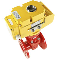 Задвижка клиновая DN.ru 30ч939р Ду65 Ру16 с электроприводом MT-50 220В, цвет - красный D040-00721