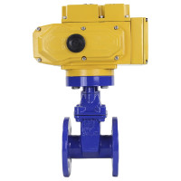 Задвижка клиновая DN.ru 30ч939р Ду40 Ру16 с электроприводом MT-100 380В, цвет - синий D040-00758