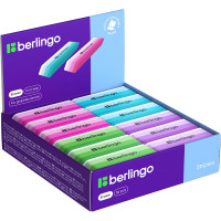 Ластик Berlingo Stripes, прямоугольный, 36 шт в упаковке, скошенный, термопластичная резина, цвета ассорти BLc_00600