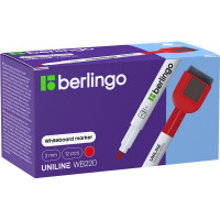 Маркер для белых досок на магните Berlingo "Uniline WB220" красный, пулевидный, 2мм, 12 шт. PM7212