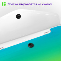 Папка-конверт на кнопке Berlingo, 12 шт  в комплекте, Radiance, 180 мкм, голубой/зеленый градиент, с рисунком  EFb_A4003
