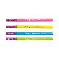 Гелевая ручка Berlingo Color Stick черная, 0.5 мм, корпус ассорти