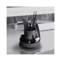 Настольный органайзер карусель OfficeSpace 12 предметов, вращающийся, черный SS155_3194/ 205593